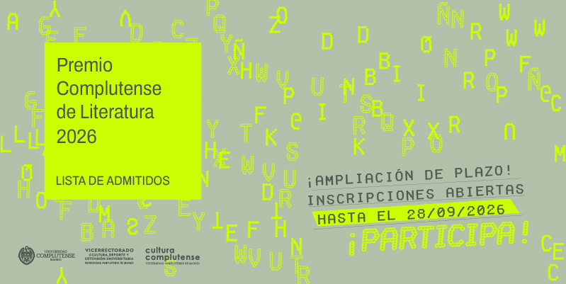 Ampliación de plazo del Premio Complutense de Literatura 2026
